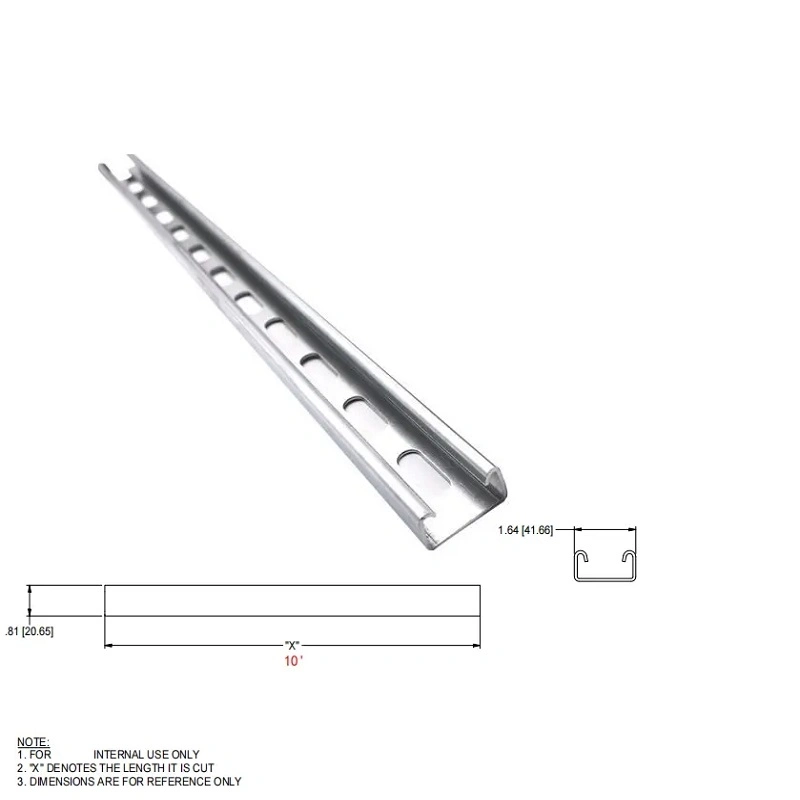 Pre-Galvanized Slotted Steei C Channel for Photovoltaic Support